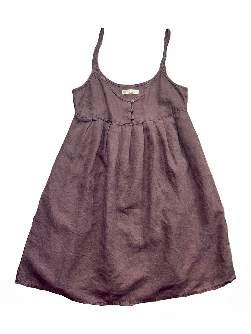 Old Navy vintage 90s y2k empire waist Brown Mini baby doll Dress Size Small